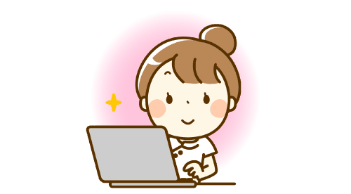 カルテや日報の記入の様子